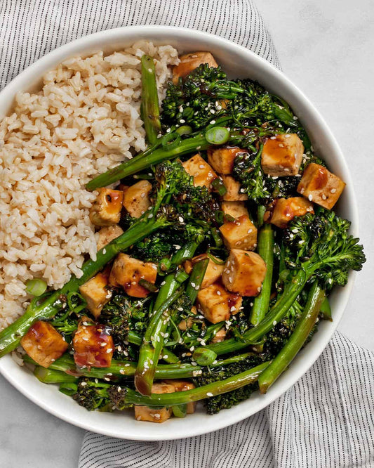 Tofu Broccolini Cashew Peanut Madness