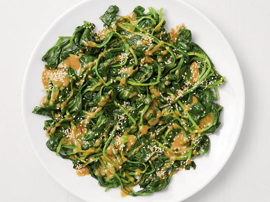 Spinach with Tahini Sauce